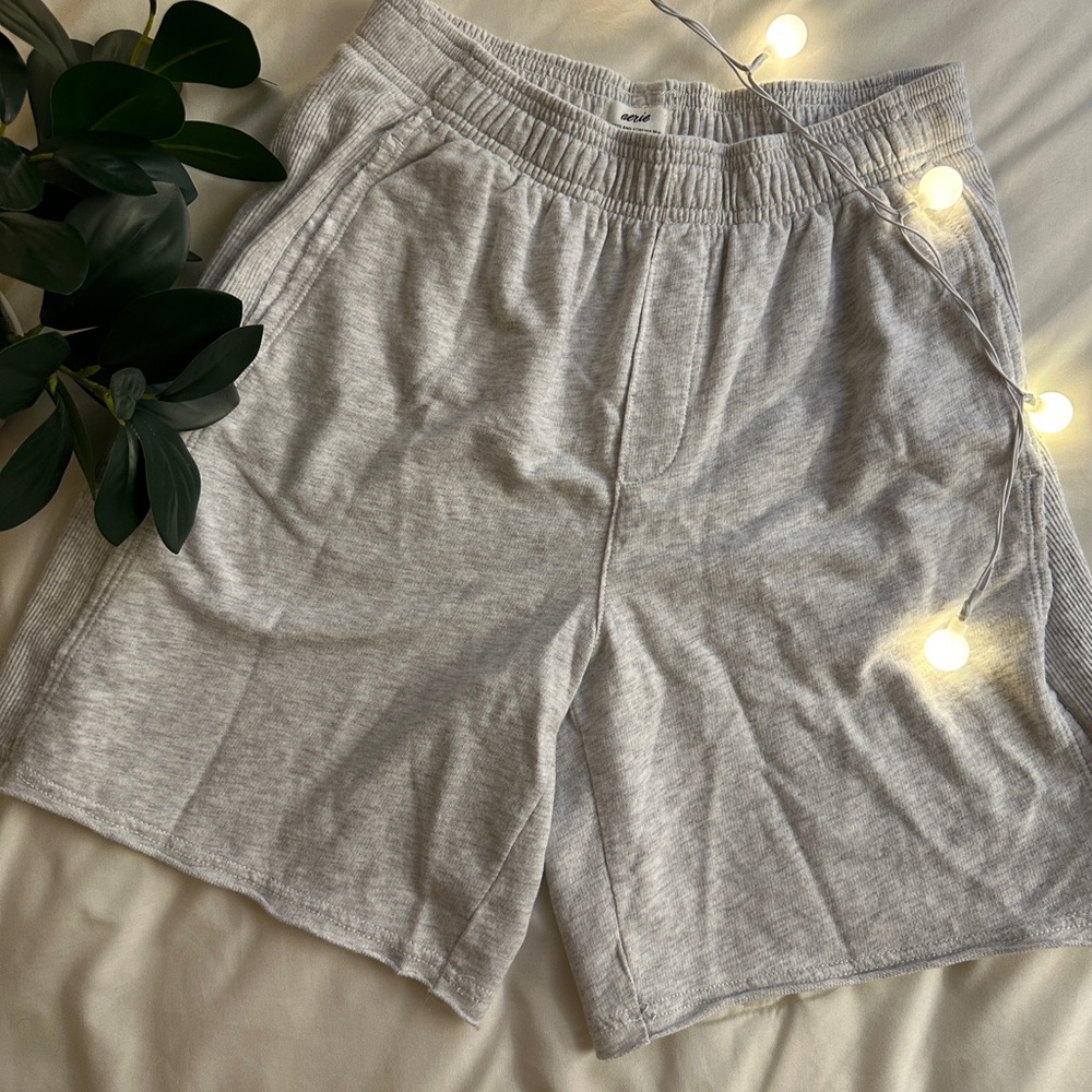 Aerie Light Gray Lounge Shorts